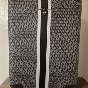 Michael Kors Black and White Monogram Travel Bag